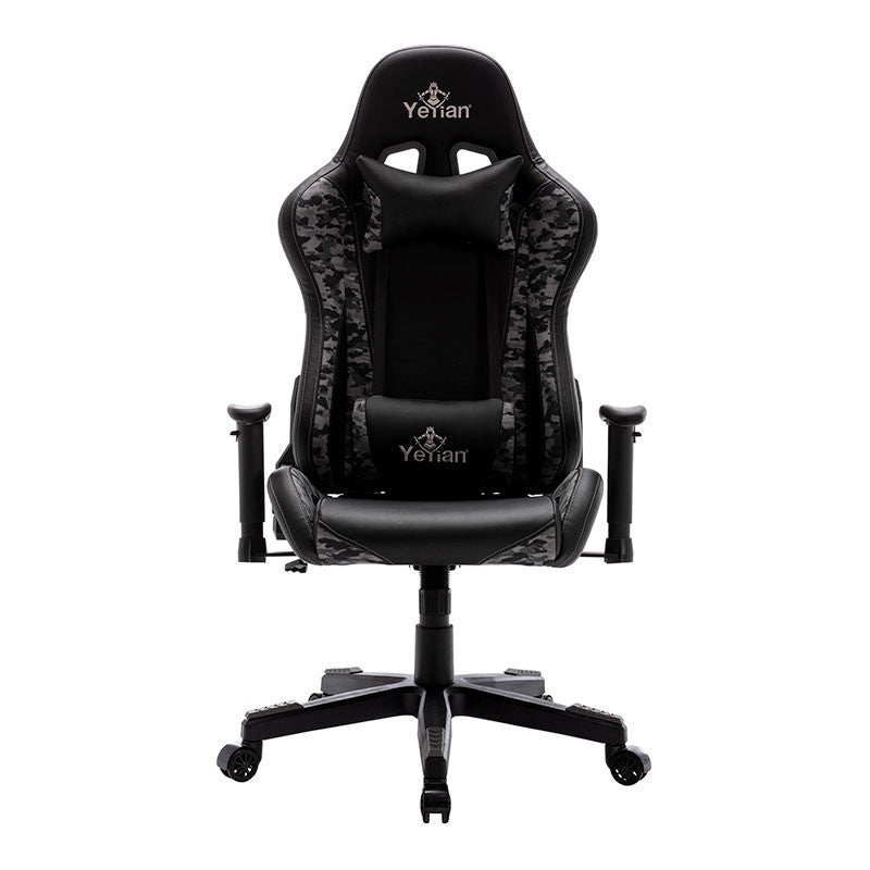 Yeyian Silla Gamer Ryuji Night Camouflage, hasta 150kg - Negro/Gris