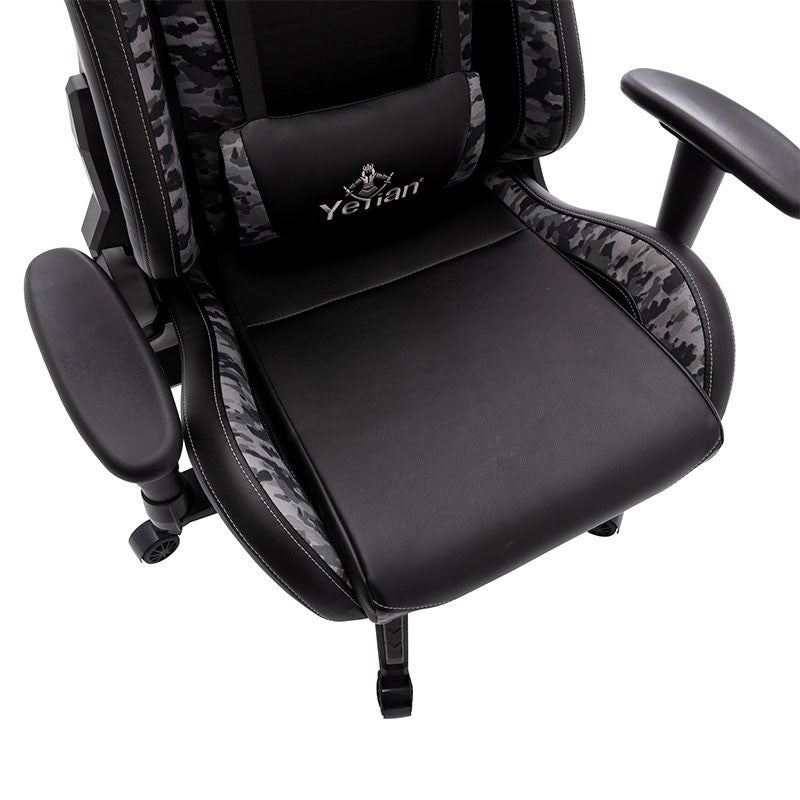 Yeyian Silla Gamer Ryuji Night Camouflage, hasta 150kg - Negro/Gris