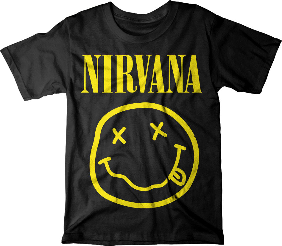 Playera Nirvana Carita - Negro