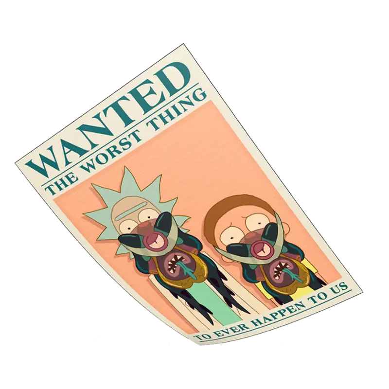 Rick & Morty: Poster Exclusivo - Wanted