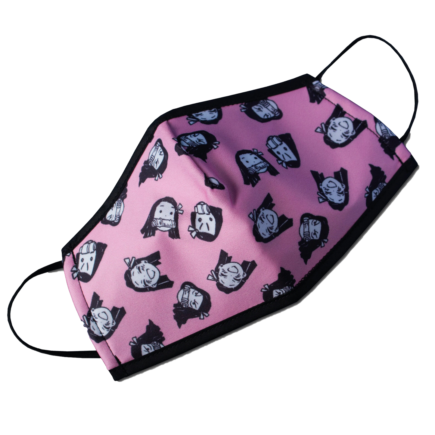 Cubreboca Nezuko / Demon Slayer - Rosado