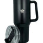 Termo Acero Inoxidable con Popote 1.1 L (Negro)