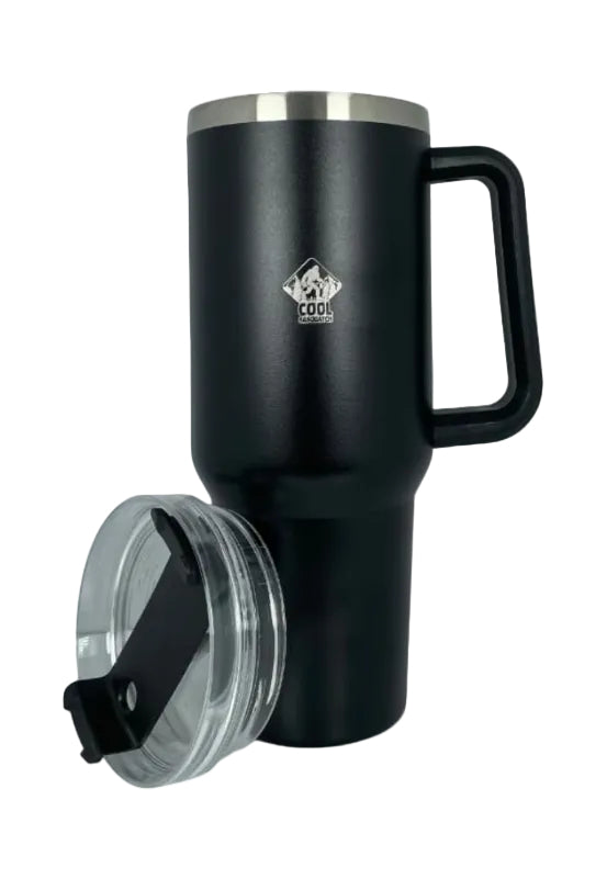 Termo Acero Inoxidable con Popote 1.1 L (Negro)