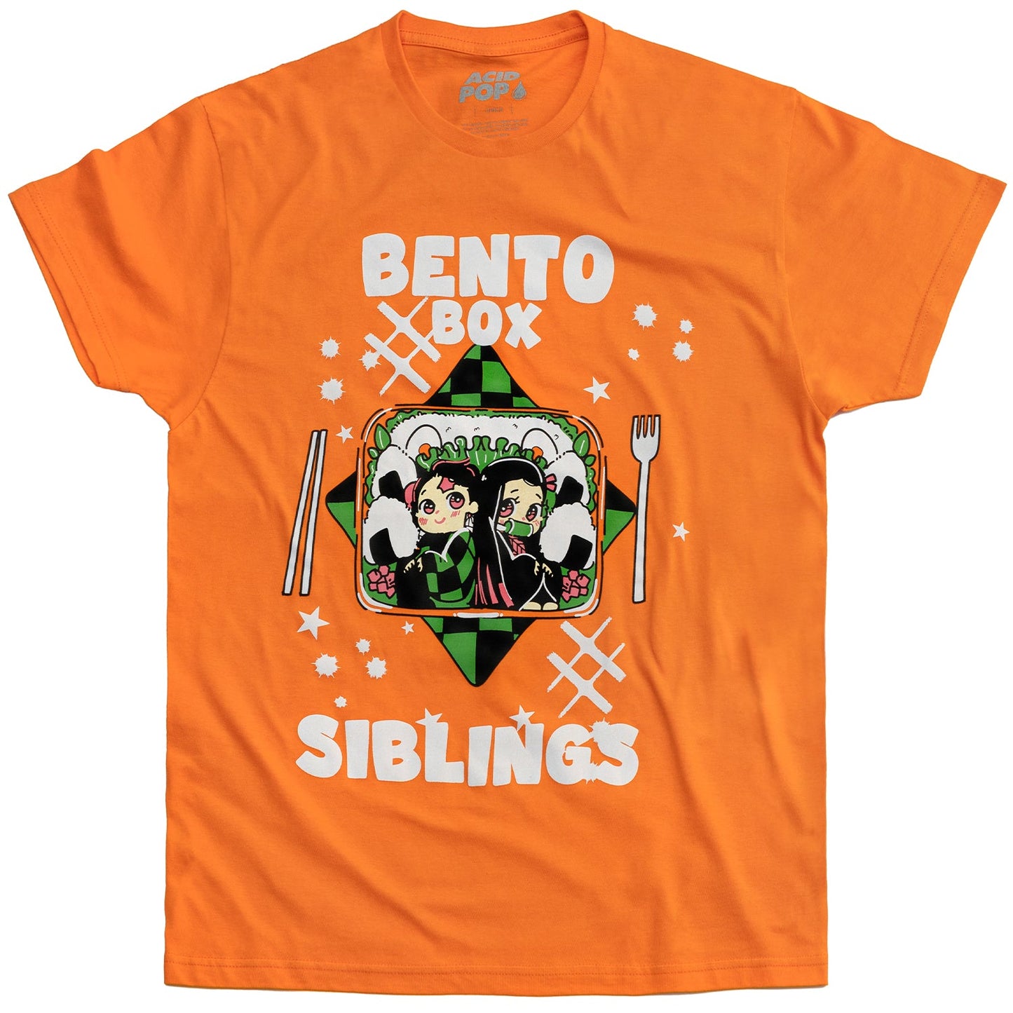 Playera Bento Box Siblings / Demon Slayer - Naranja