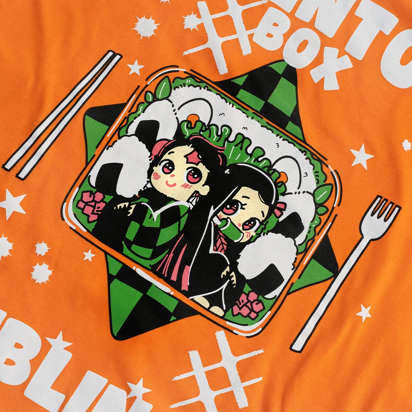 Playera Bento Box Siblings / Demon Slayer - Naranja