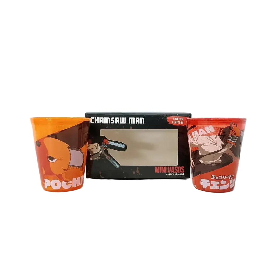 Set Duo Mini Vasos de Gel -  Chainsaw Man