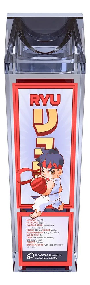 Botella De Agua Cuadrada 1 Lt Ryu - Street Fighter