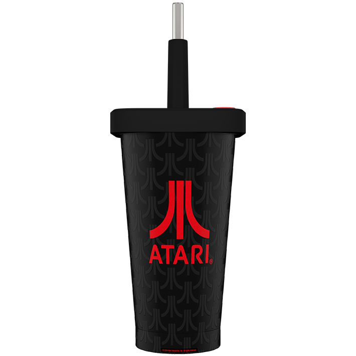 Atari Tumbler Shaker Cup (Vaso de Acero Inoxidable con Popote)