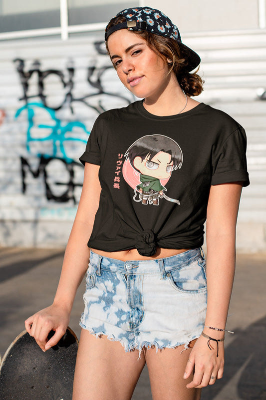 Playera De Dama - Attack On Titan Levi Ackerman Animado