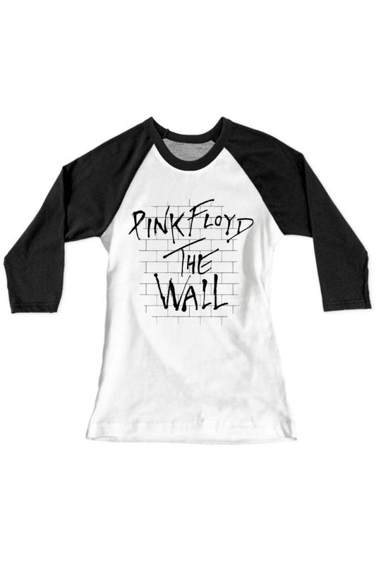 Blusa Ranglan Pink Floyd The Wall - Blanco Y Negro