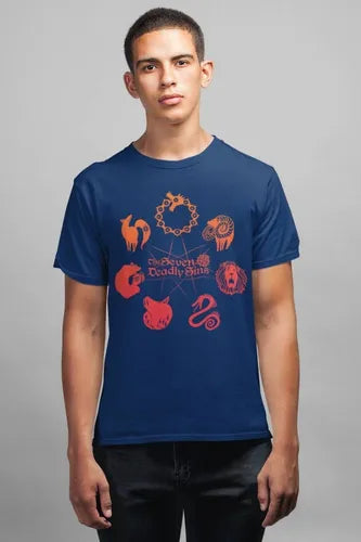 Playera The Seven Deadly Sins Azul con Logo