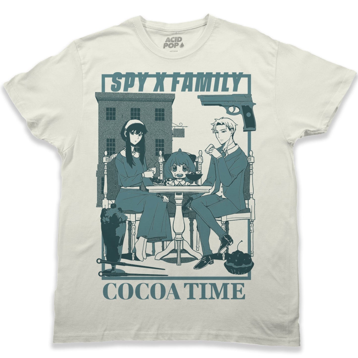 Playera Cocoa Time / SPY X FAMILY - Blanco