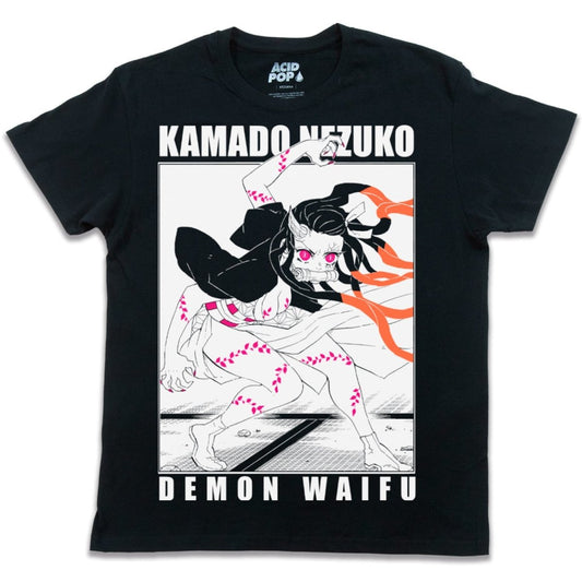 Playera Demon Waifu / Demon Slayer - Negro