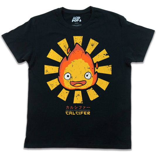 Playera Calcifer / Ghibli Studios - Negro